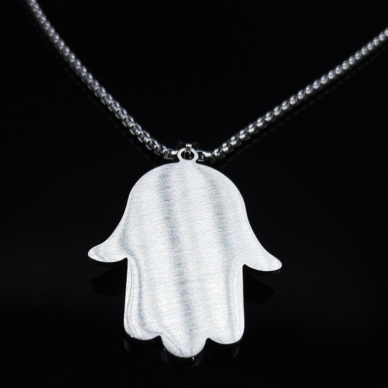 Fatima Hand Pendant Factory - Cross-Border New Retro European American Silver Stainless Steel