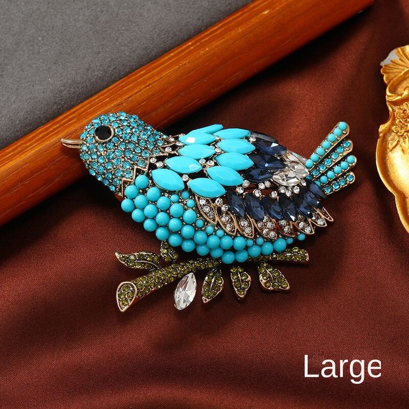 Maggie Brooch Manufacturer - Vintage Crystal Alloy Silver Plated Heavy Industry Exaggerated Bird