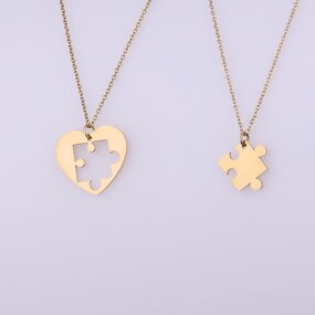 Magnetic Necklace Manufacturer - Cross-border New Copper Plated 18k Gold Cartoon Rainbow Love Creative