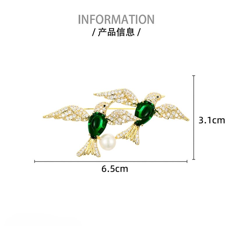 Bird-Of-Paradise Brooch Manufacturer - High-End Chinese-Style Elegant Graceful Fashion Accessory
