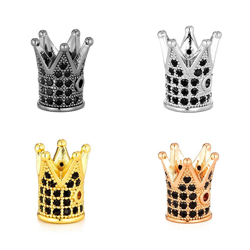 Leopard Head Beads Manufacturer - Cross Border Copper Inlaid Zircon Spacer DIY Copper Jewelry