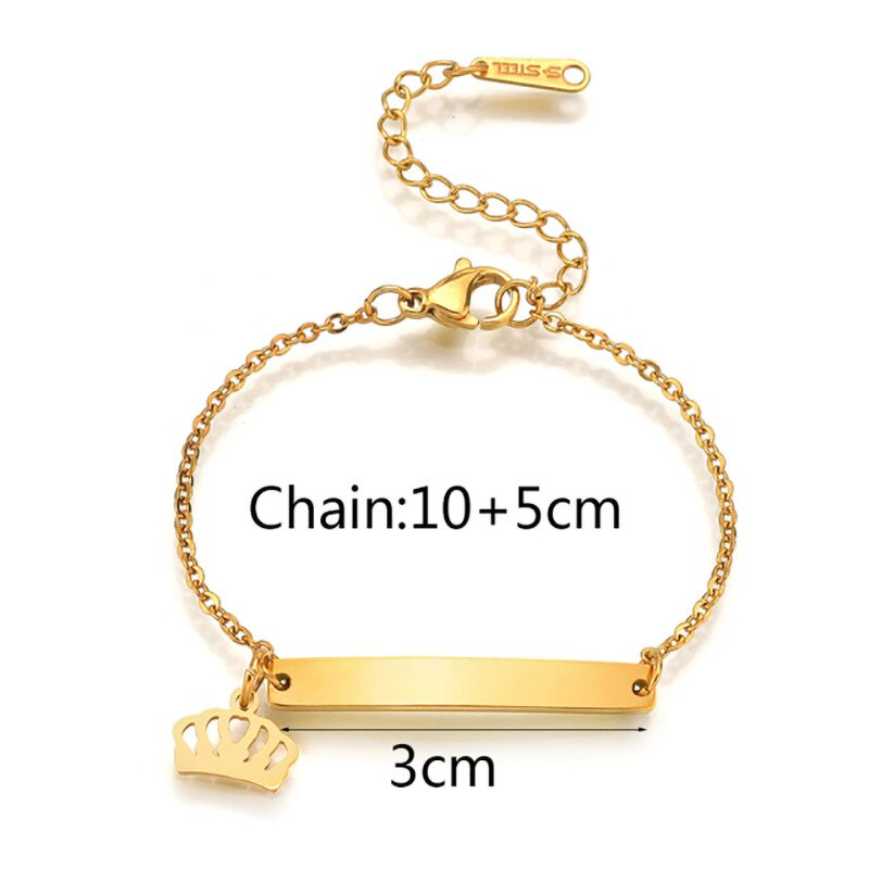 Black Gold Bracelet Manufacturer - Cross-Border Fashion Titanium Steel Brushed Curved Tag Engravable