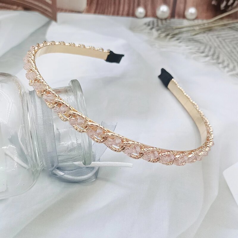 Rhinestone Headband Manufacturer - Koreanstyle Forest Simple Retro Pearl Crystal Alloy Fresh Temperament
