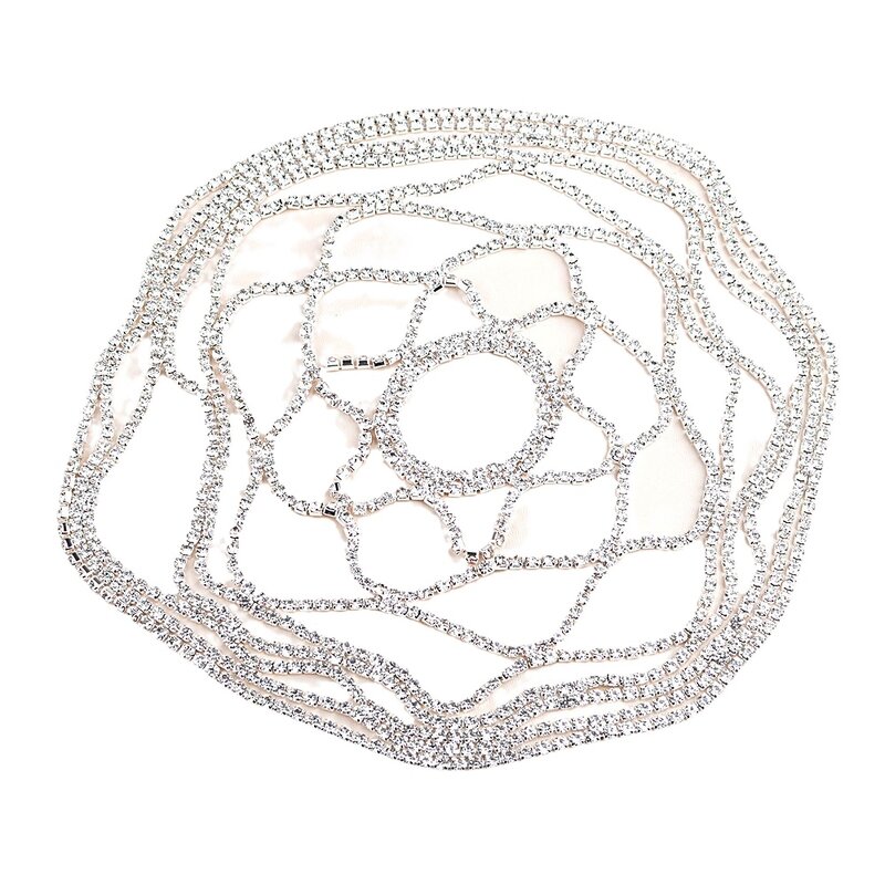 Crystal Flower Hair Comb Manufacturer - Hot Sale Trendy Handmade Gold Metal Ornament Flexible Chain