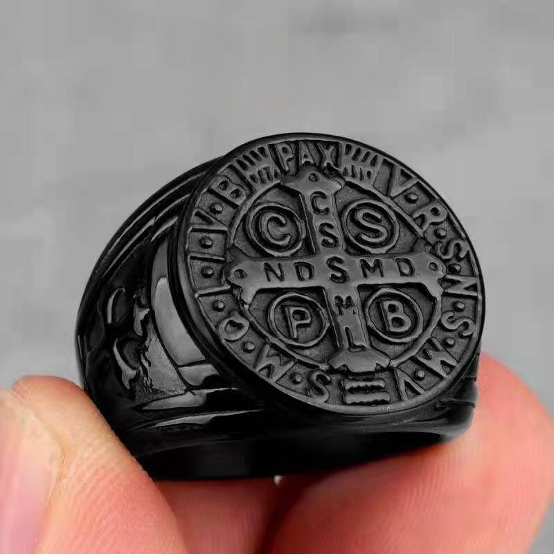 Men's Titanium Steel Ring Manufacturer - CSPB Cross Design European American Fashion Personal Touch