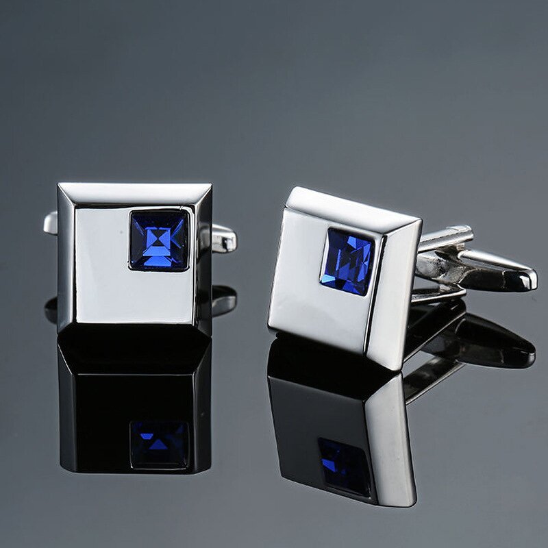 Beaded Cufflinks Factory - Gold Silver Round Shell Zircon Rose Square French-style Shirt