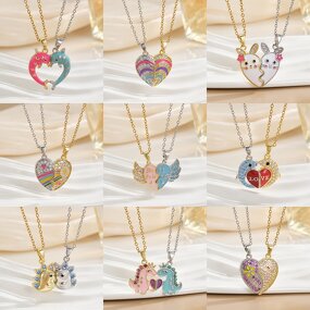 Charm Necklace Factory - Unisex Artistic Envelope Open Commemorative Stainless Steel Titanium Steel