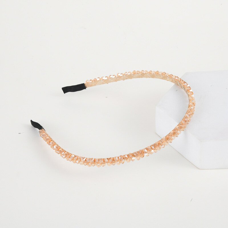 Crystal Headband Factory - New Arrival Fashion Baroque Small Version Sponge Thin Edge K-style Rhinestone