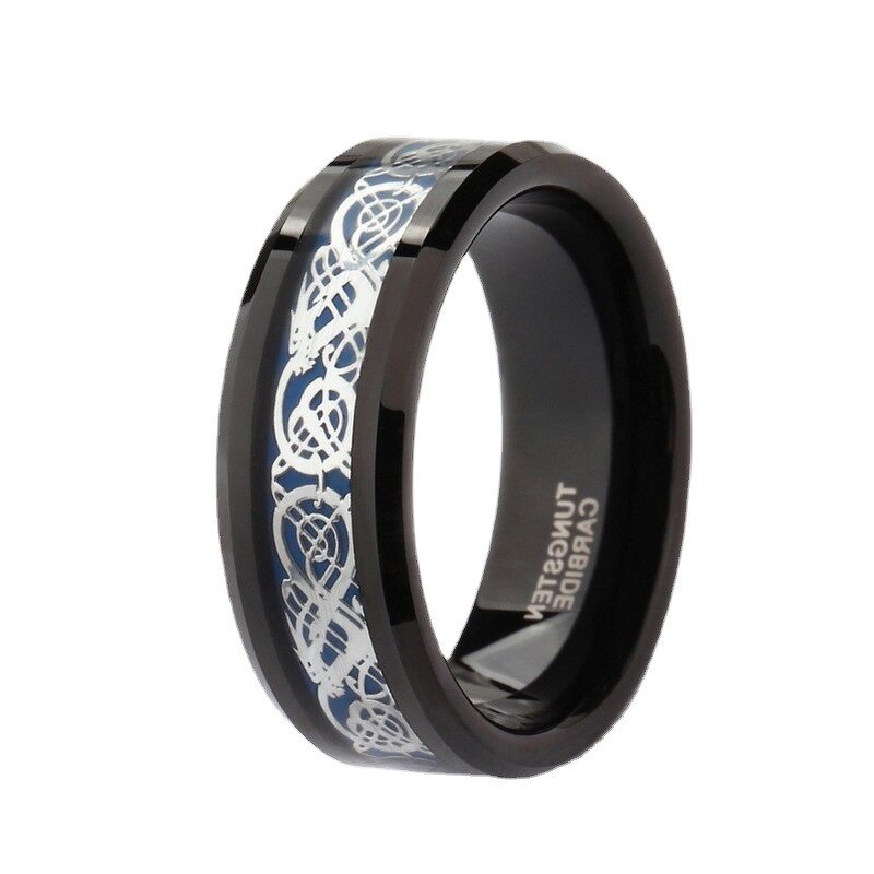 Wood Grain Tungsten Ring Manufacturer - Fashion Inlaid Wood Sticker Wide 6/8mm Unisex Couple