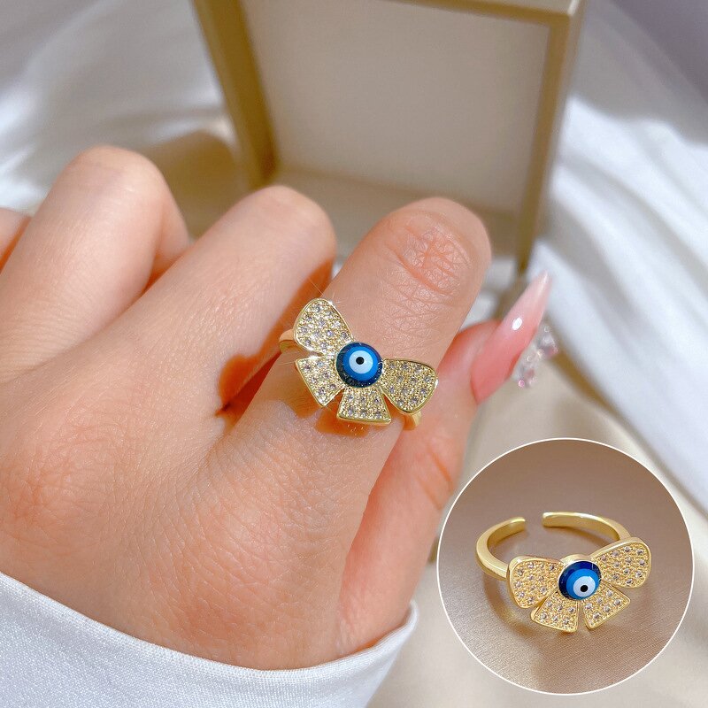 Zircon Ring Manufacturer - Genuine Gold Plating Adjustable Open Design Simple Trendy