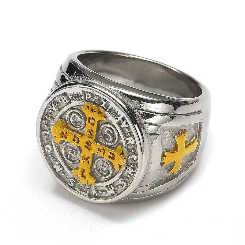 Men's Titanium Steel Ring Manufacturer - CSPB Cross Design European American Fashion Personal Touch