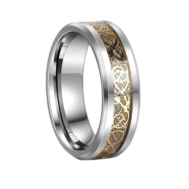 Wood Grain Tungsten Ring Manufacturer - Fashion Inlaid Wood Sticker Wide 6/8mm Unisex Couple