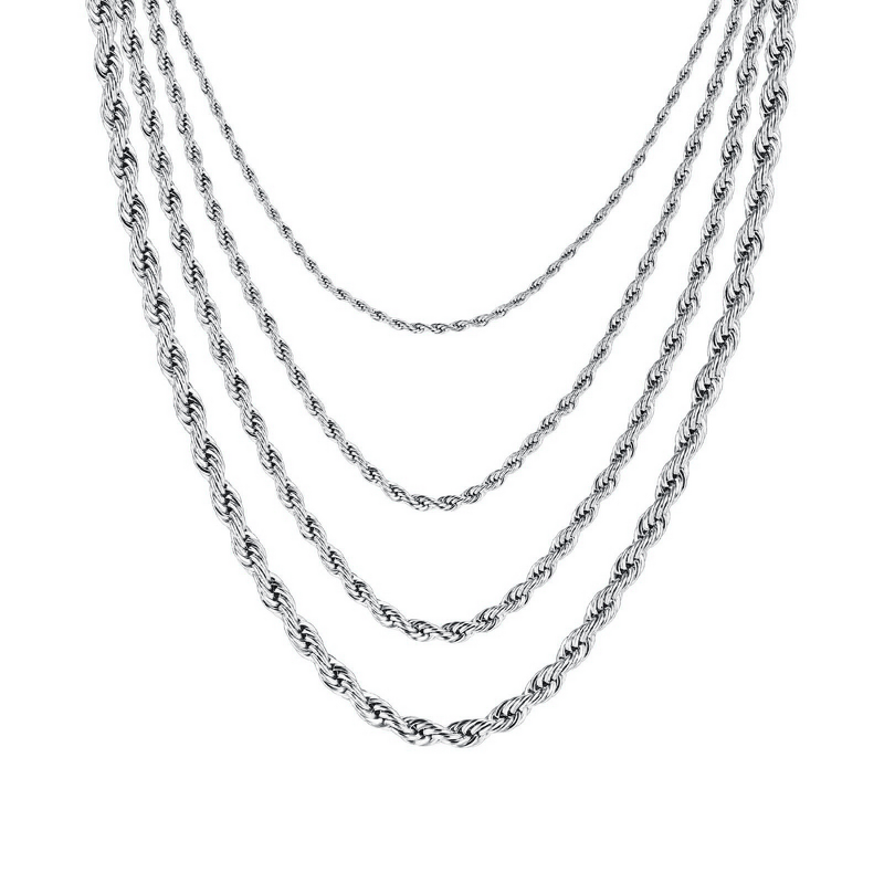 Women's Chain Necklace Factory - European American Thick Titanium Steel Twist Clavicle Chain Gold