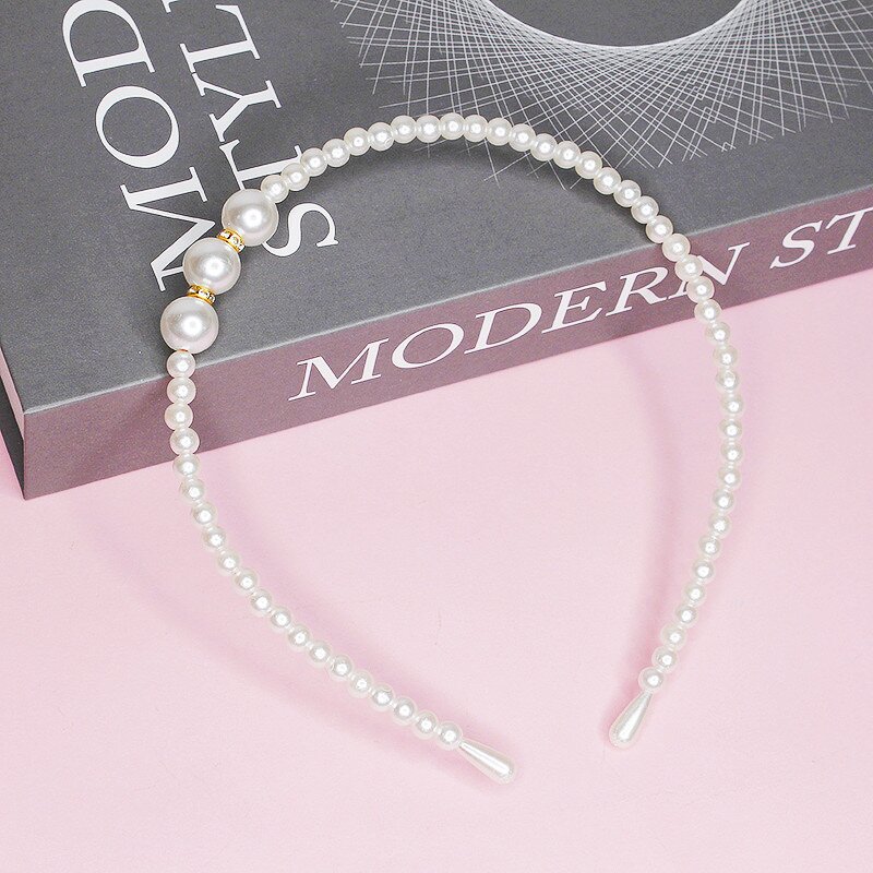 Pearl Headband Manufacturer - Korean Ins New Arrival Casual Retro Alloy Popular Fresh Elegant Fairy