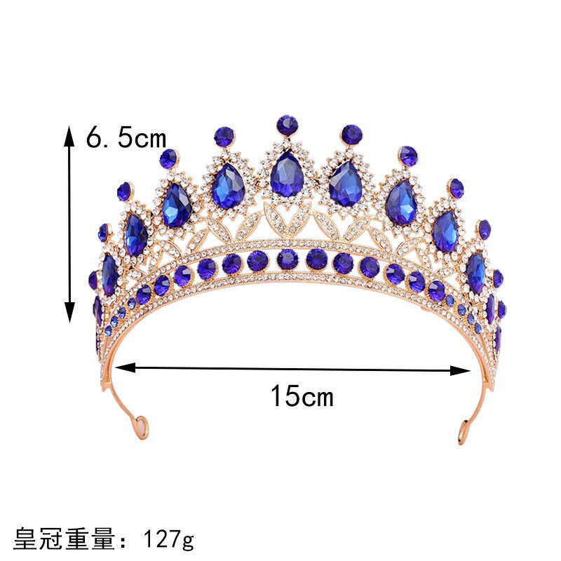 Baroque Crown Manufacturer - European Style Cross-border Round Alloy Headdress Adult Ceremony