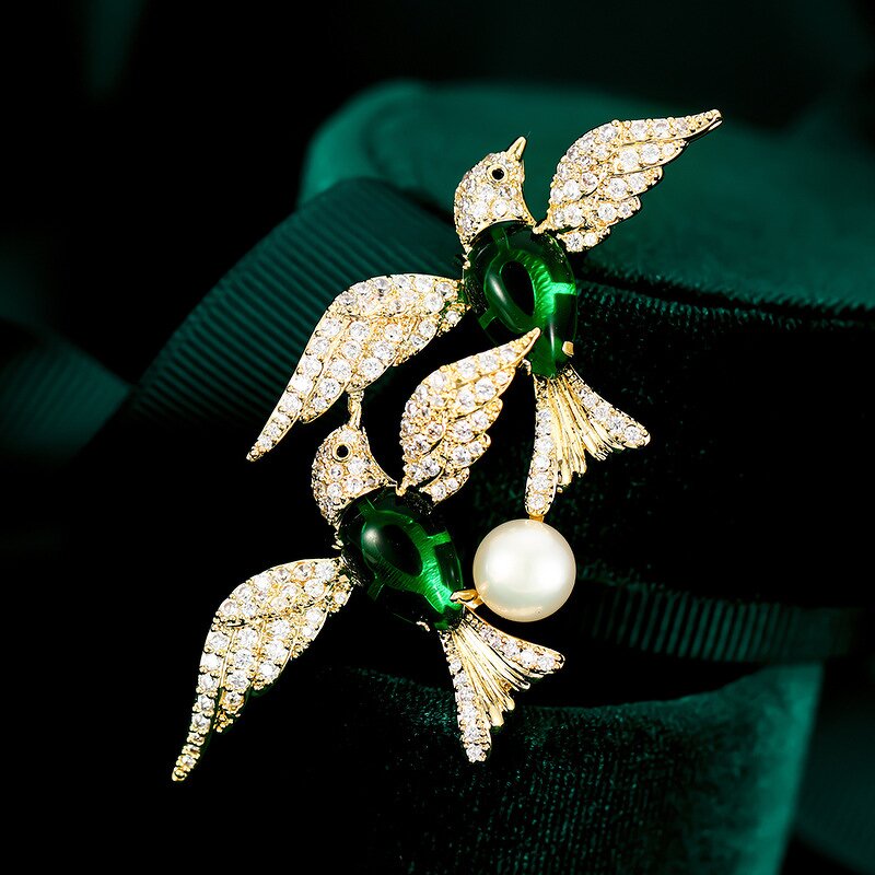 Bird-Of-Paradise Brooch Manufacturer - High-End Chinese-Style Elegant Graceful Fashion Accessory