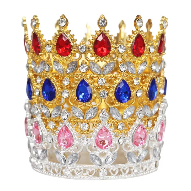 Bridal Crown Factory - European Cross-border Alloy Hair Ornament Wedding Dress Rhinestone Birthday