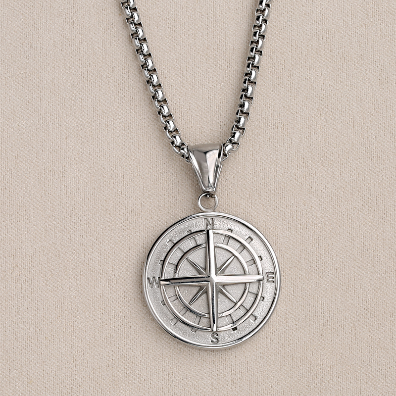 Compass Pendant Manufacturer - Personalized Stainless Steel Cross-Border Exclusive Fashion Jewelry