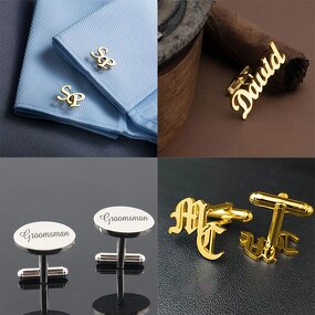 Cufflinks Set Factory - New Style French Simple Hollow Braid Round Square Baked Paint