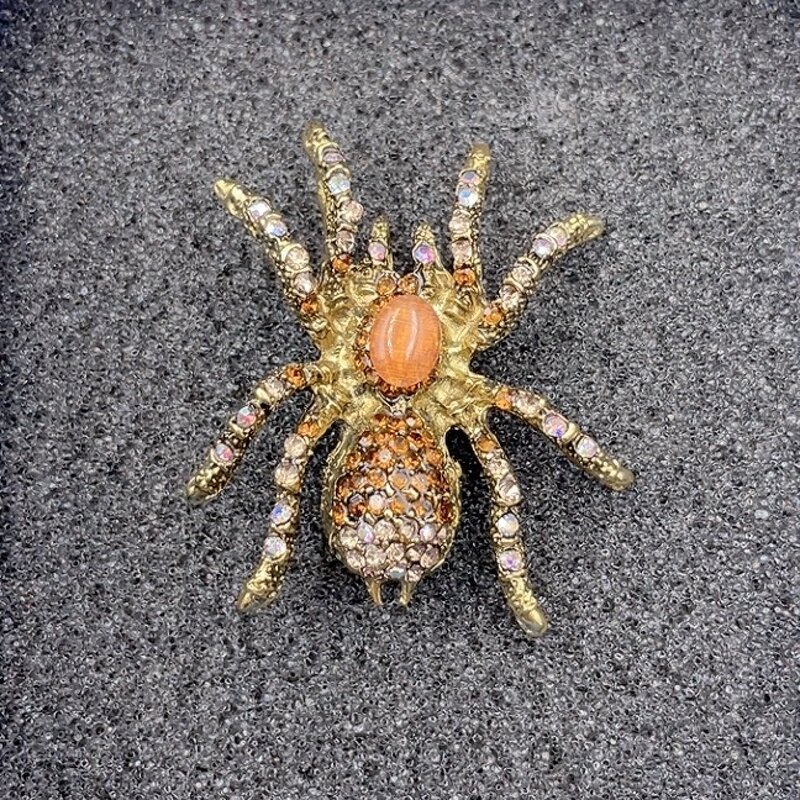 Spider Brooch Manufacturer - Cross-border Retro Rhinestone Fashionable High-end Men's Suit