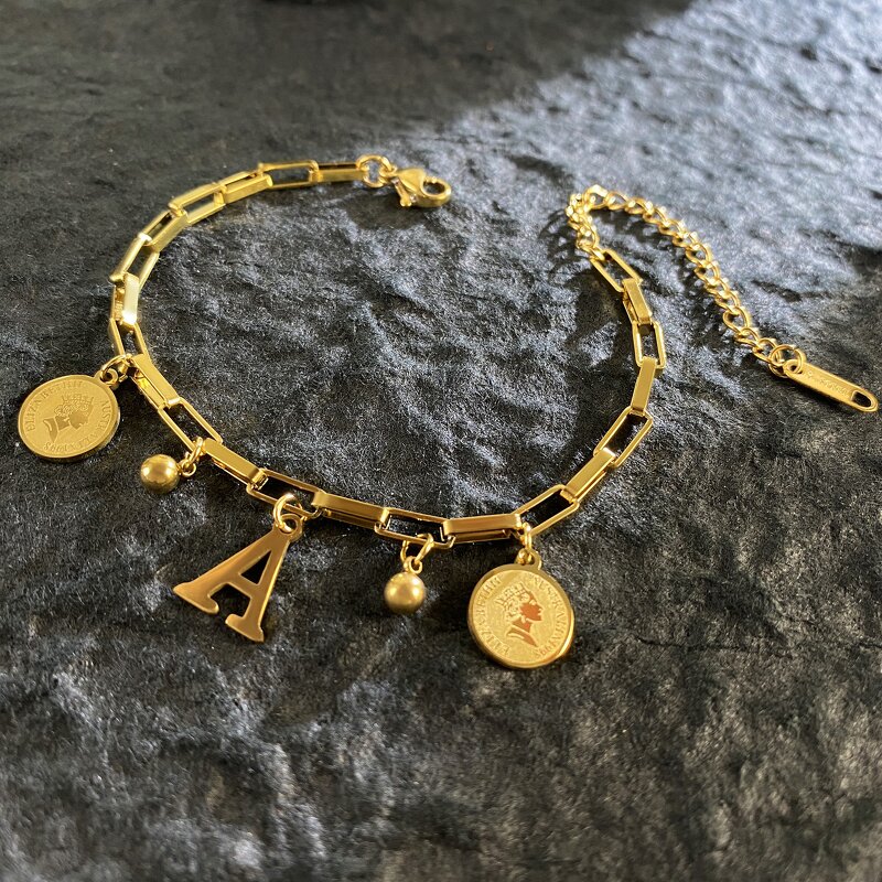 Roman Numeral Bracelet Manufacturer - Advanced Minimalist Gold Double-Layer Titanium Steel Real Gold