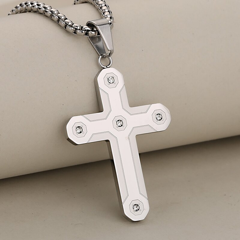 Carbon Fiber Cross Pendant Manufacturer - Puzzle Camouflage Diamond-Encrusted Zircon Popular