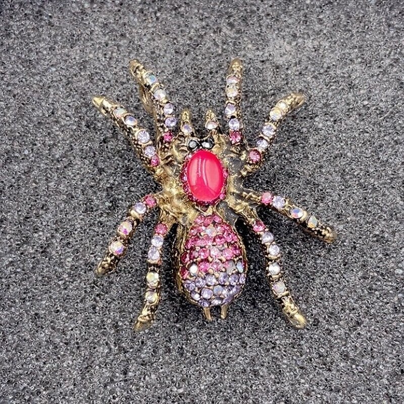 Spider Brooch Manufacturer - Cross-border Retro Rhinestone Fashionable High-end Men's Suit