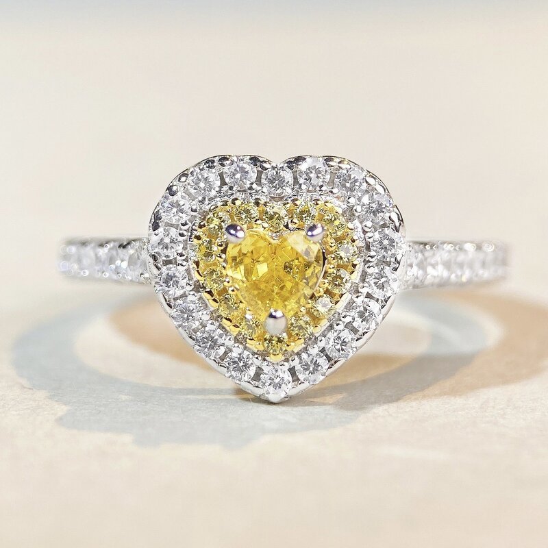 Full Inlaid Ring Manufacturer - S925 Sterling Silver Minimalist Luxury Artificial Zircon Princess Cut