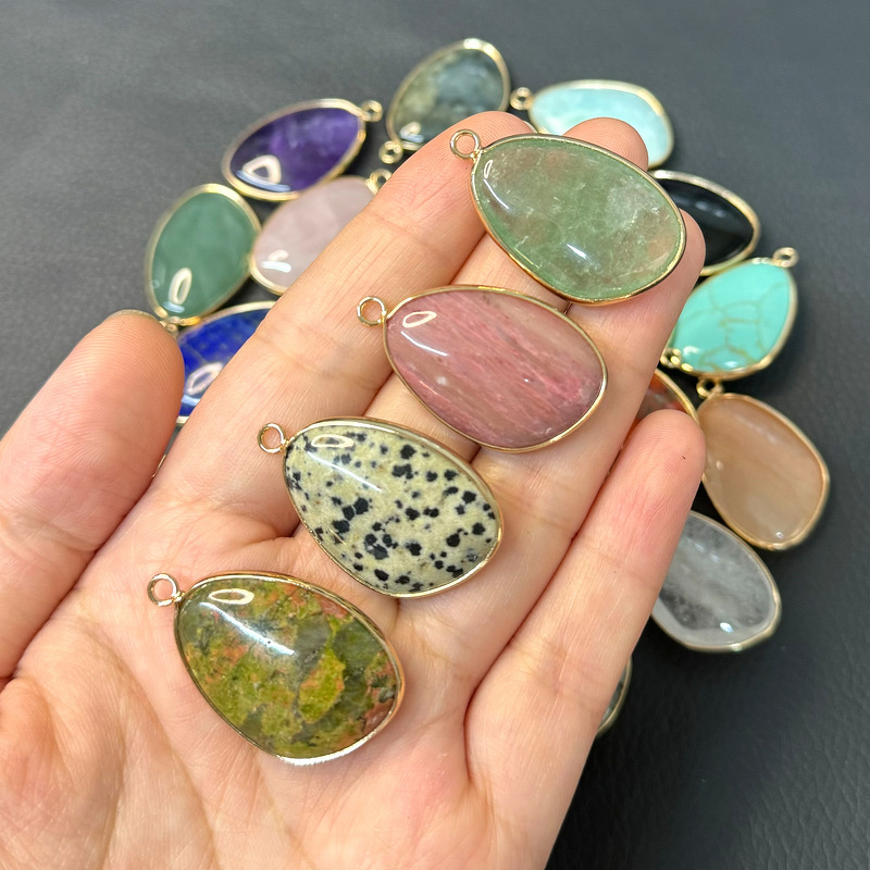 Elephant Pendant Factory - European American Style Fashionable Fresh Natural Crystal Alloy Necklace