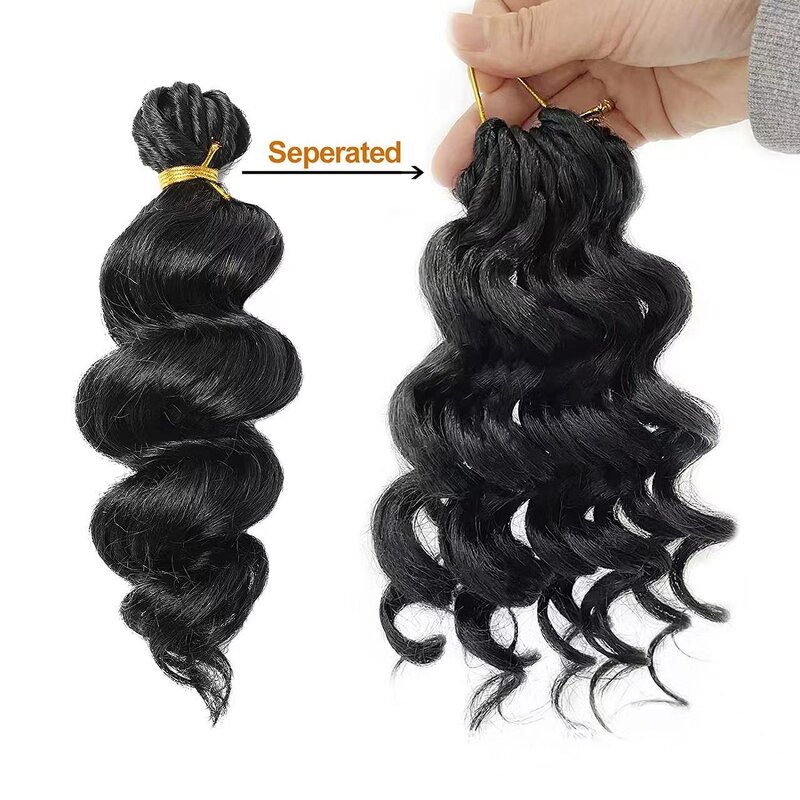 Ocean Wave Crochet Hair Factory - OEM/ODM Custom Soft Red Deep Wave Hair Extension Synthetic Braids