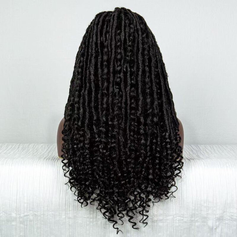 Glueless Lace Wig Manufacturer - OEM/ODM Custom Synthetic Goddess Locs Crochet Hair Frontal Lace Wigs