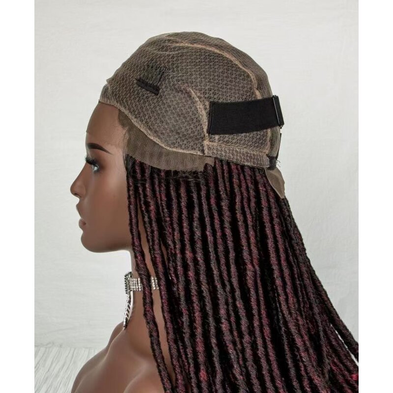 Synthetic Hair Wig Factory - OEM/ODM Custom Full Lace Glueless African Wig with Goddess Locs