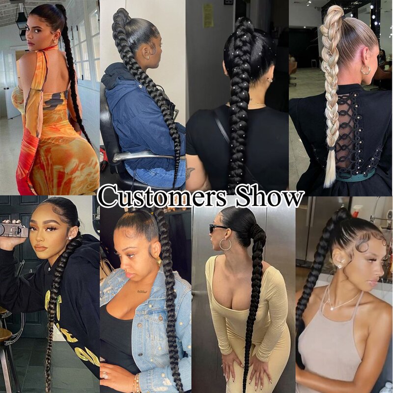Braids Ponytail Extension Factory - OEM/ODM Custom Long Braids up Ponytail Extension DIY Hair Styles