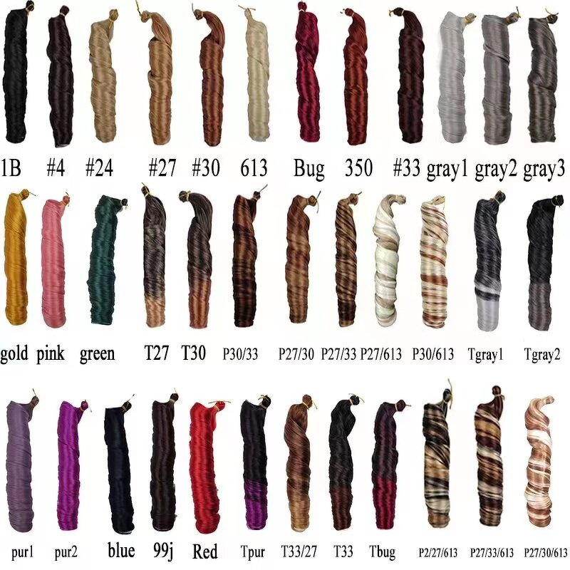 Faux Crochet Hair Factory - OEM/ODM Custom Wholesale Synthetic Loose Wavy Braided Hair French Spiral