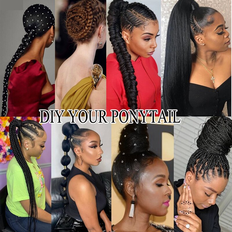 Braids Ponytail Extension Factory - OEM/ODM Custom Long Braids up Ponytail Extension DIY Hair Styles