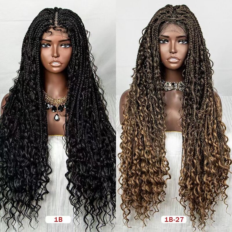 Synthetic Hair Wigs Manufacturer - OEM/ODM Custom Messy Box Locs Full Lace Wig for Black Women