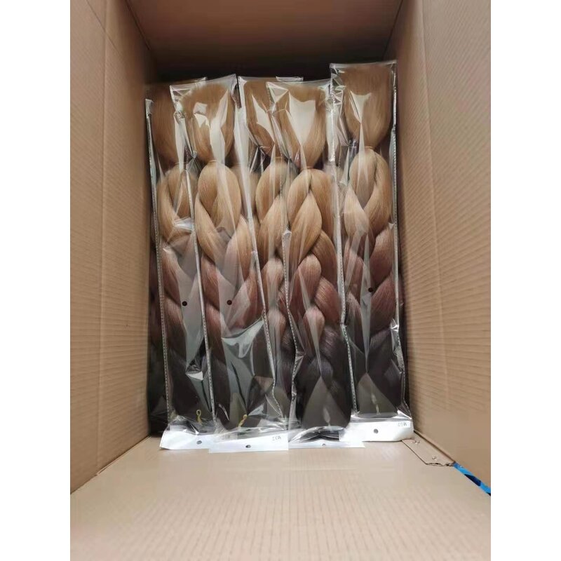 Jumbo Braiding Hair Factory - OEM/ODM Custom Synthetic Ombre Color Jumbo Braiding Hair Extension 24-82inch