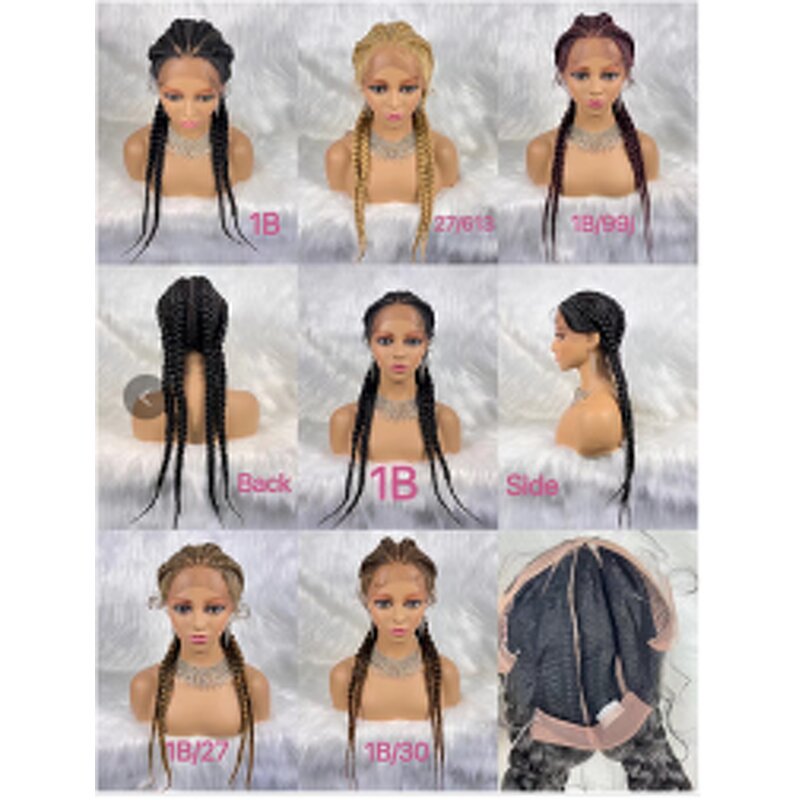 Lace Frontal Wig Factory - OEM/ODM Custom Wavy Faux Gypsy Locs Black Braided Wig