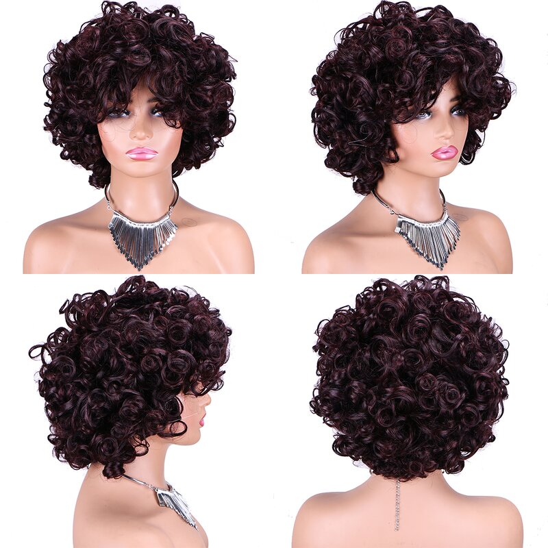 Human Hair Extensions Manufacturer - OEM/ODM Custom Short Loose Curl Pixie Cut Wig