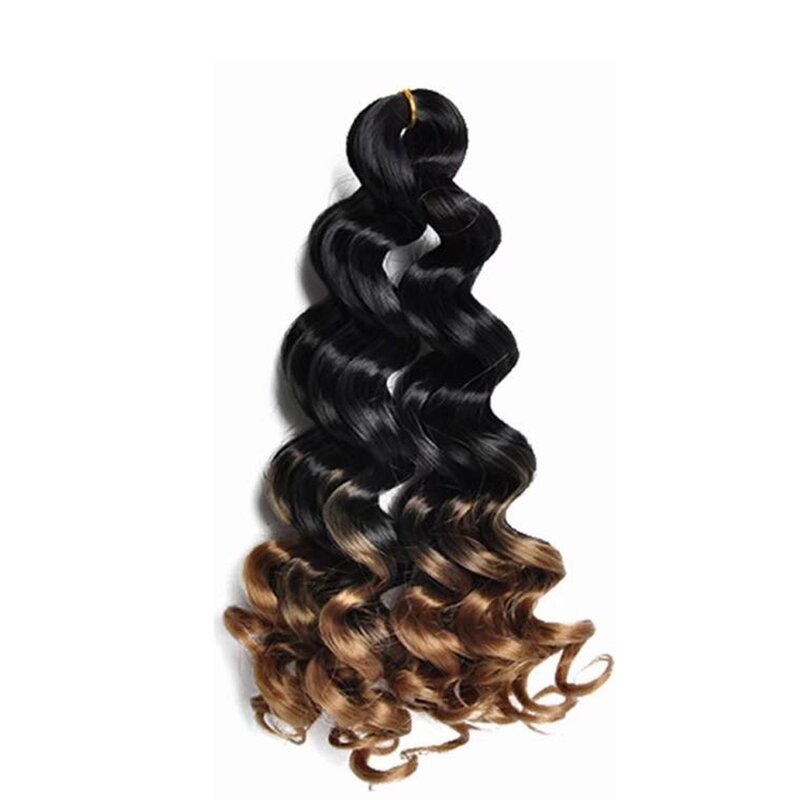 Synthetic Crochet Hair Factory - OEM/ODM Custom Italian Two-Tone Ombre Crochet Hair Extensions Curly