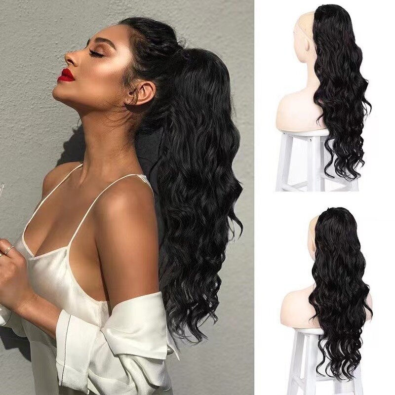 Claw Ponytail Factory - OEM/ODM Custom Long Curly Wavy Claw Ponytail Clip-in Extension