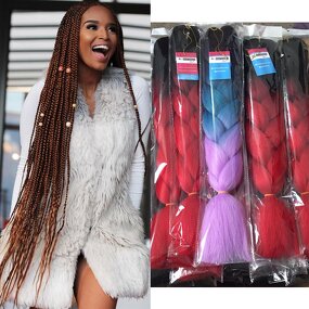 Jumbo Braiding Hair Factory - OEM/ODM Custom Synthetic Ombre Color Jumbo Braiding Hair Extension 24-82inch