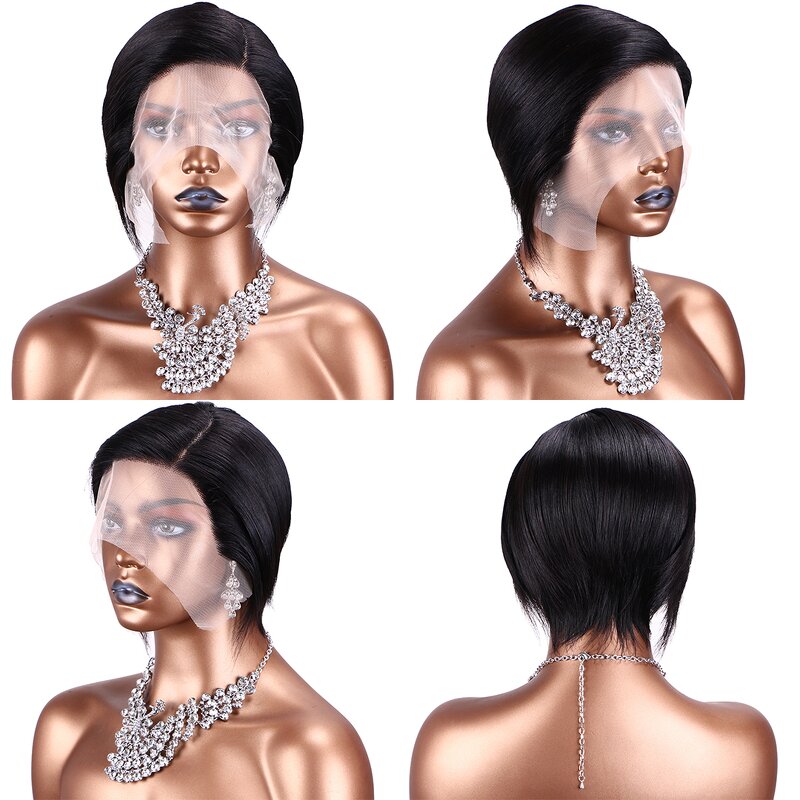 Lace Frontal Wig Factory - OEM/ODM Custom Short Peruvian Human Hair Wig Side Part