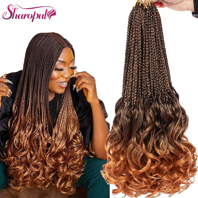 Crochet Braids Factory - OEM/ODM Custom Ombre Brown French Curl Crochet Braids Goddess Box Braids