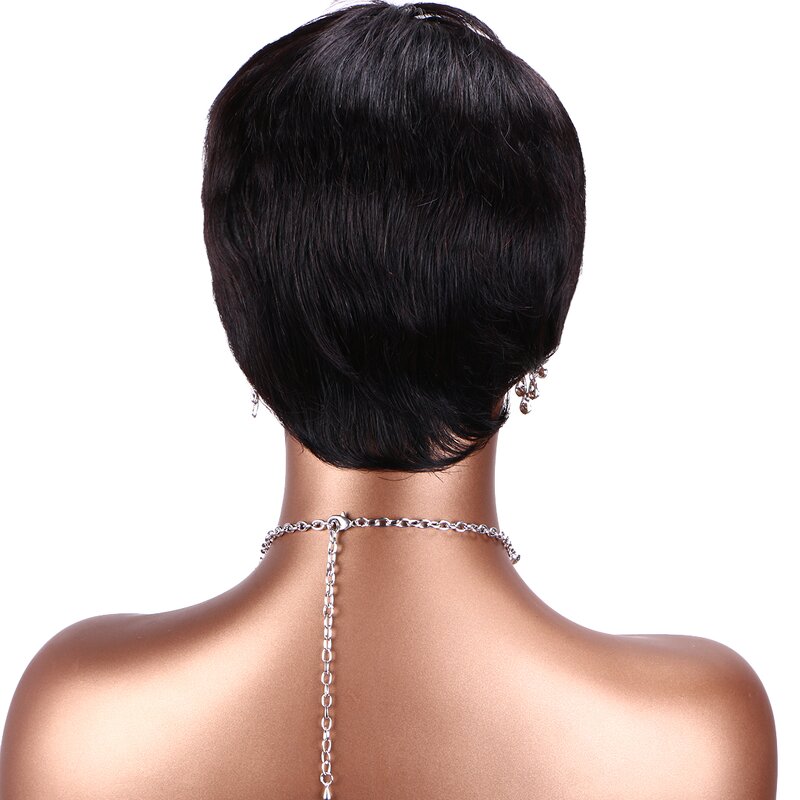 Human Hair Wig Factory - OEM/ODM Custom Straight Bob Pixie Cut Wig with Baby Hair