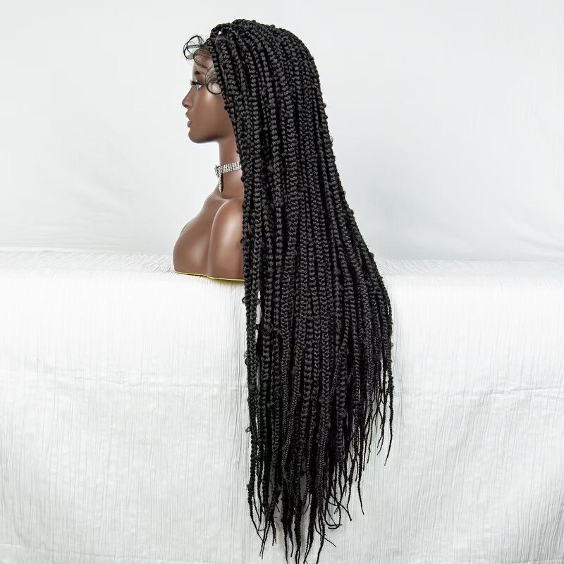 Synthetic Braiding Hair Factory - OEM/ODM Custom Full Lace Glueless Braids 36 Inches for Women