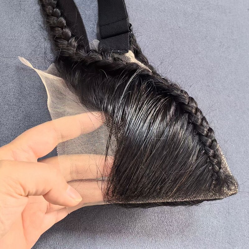 Braids Frontal Lace Factory - OEM/ODM Custom Brazilian Natural Human Hair Frontal Braid Hairpiece