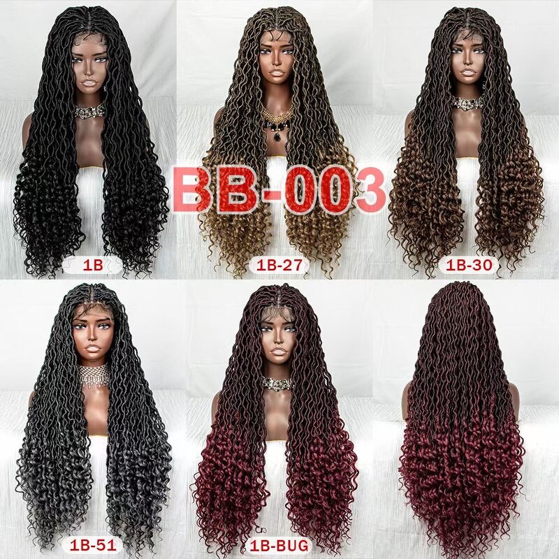 Lace Closure Wig Manufacturer - OEM/ODM Custom Synthetic Ombre Color Faux Locs Wig for Africa Women