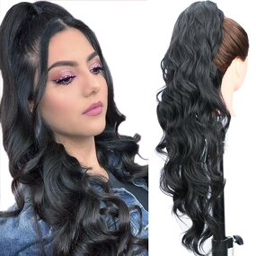 Synthetic Ponytail Extension Manufacturer - OEM/ODM Custom Loose Deep Wave Ponytail Extension Drawstring