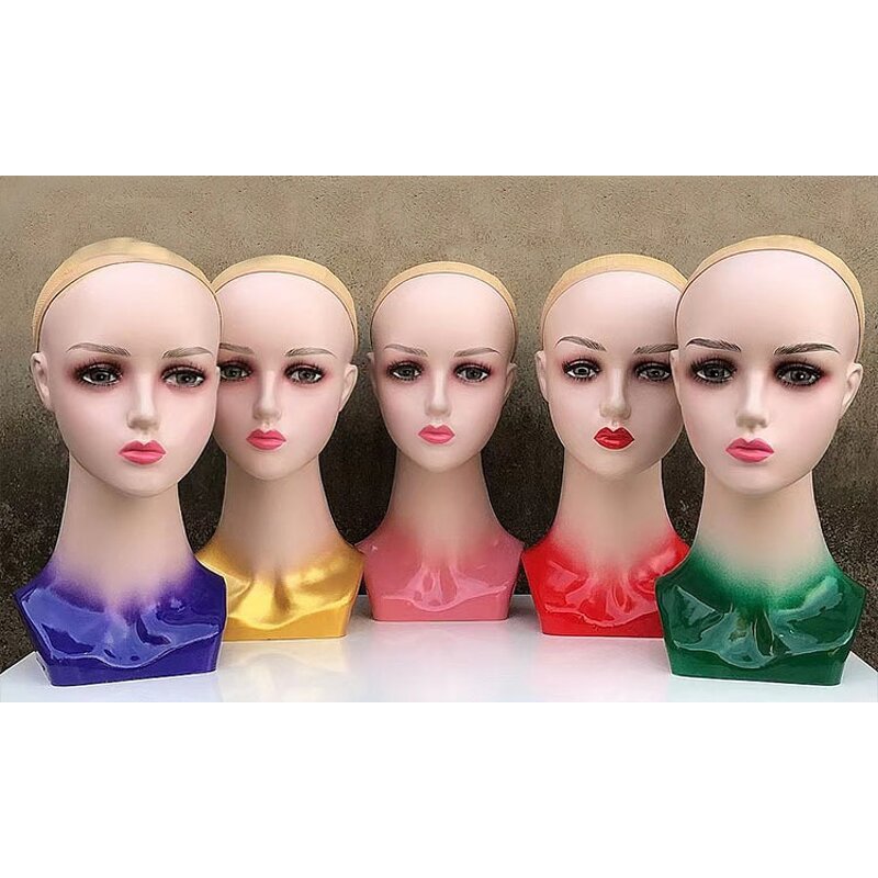 Wig Display Stand Factory - OEM/ODM Custom Half Body Realistic Stand Mannequin African American Female